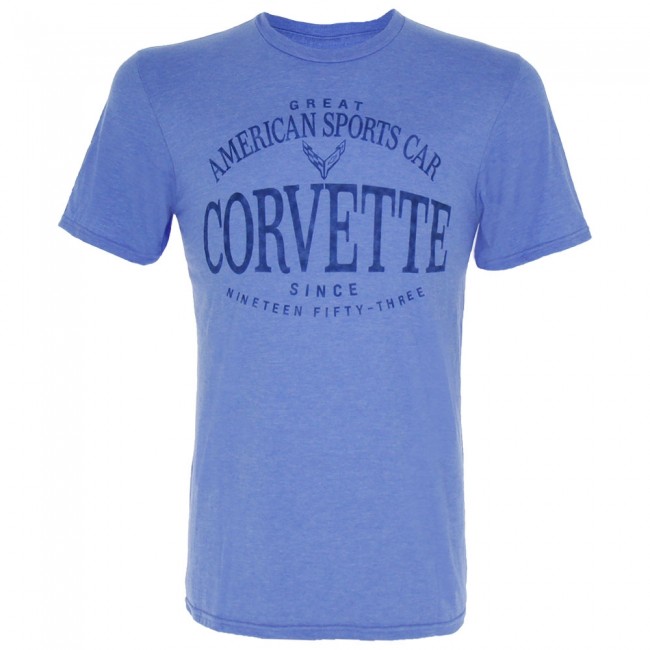 C8 Corvette, Next Generation 2020 Corvette Great American Sports Car T-Shirt - Heather Royal Blue