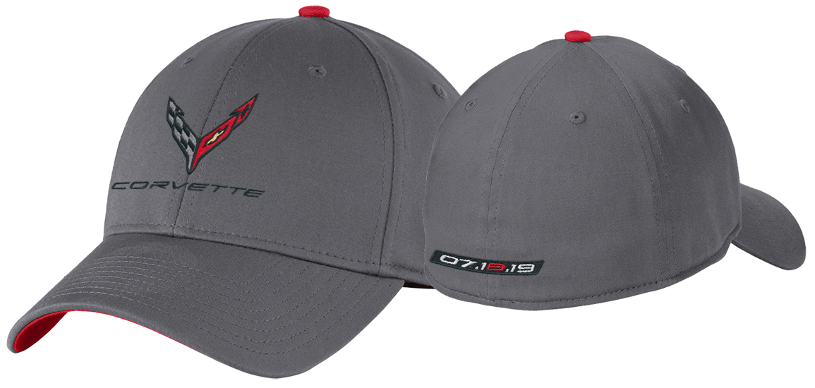 C8 Corvette, New Era® M/L Charcoal/Red Corvette Next Gen Interception Cap