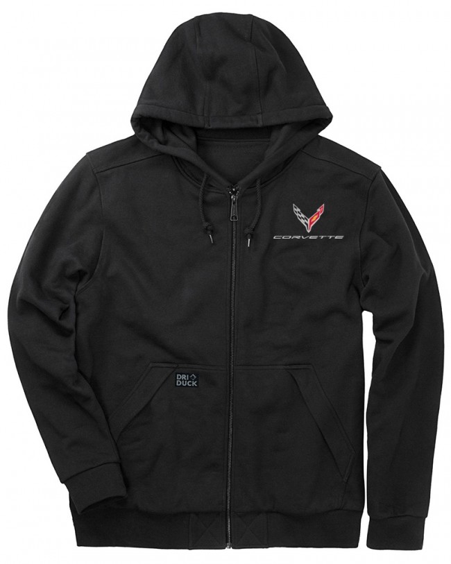 C8 Corvette Dri-Duck Hooded Full Zip Black