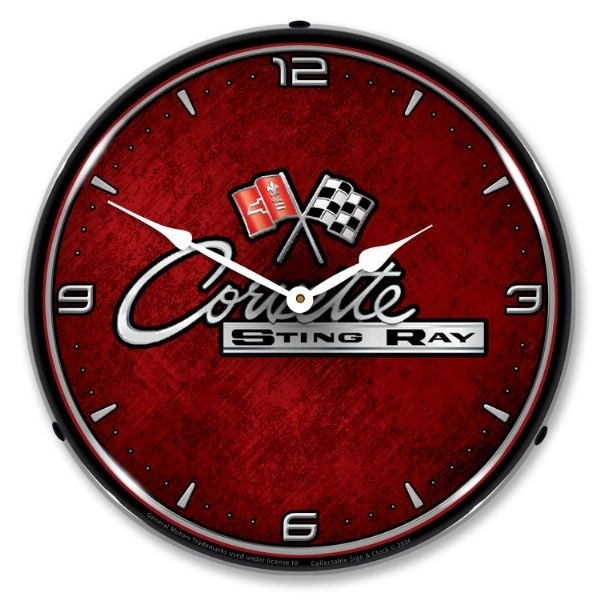 Corvette C2 Stingray LED Backlit Clock