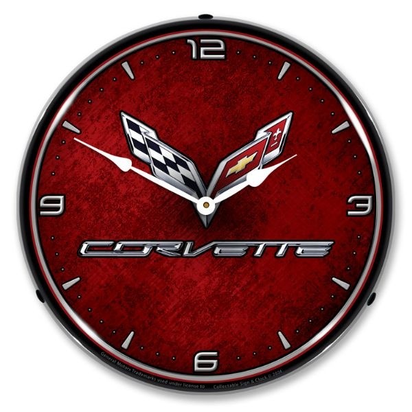 Corvette C7 LED Backlit Clock