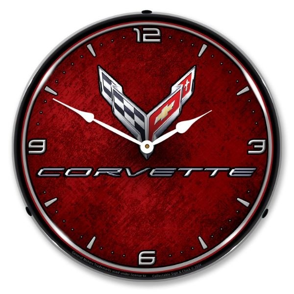 Corvette C8 LED Backlit Clock