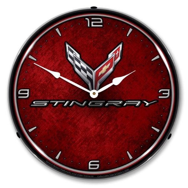 Corvette C8 Stingray LED Backlit Clock