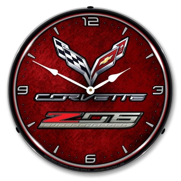C7 Corvette Z06 LED Backlit Clock
