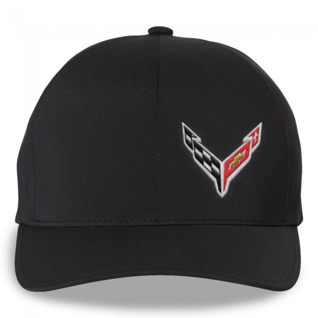 C8 Corvette Crossed Flags Seamless Cap