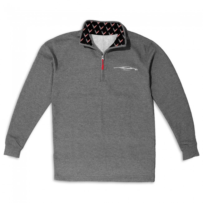 C8 Corvette Quarter-Zip Fleece Gray