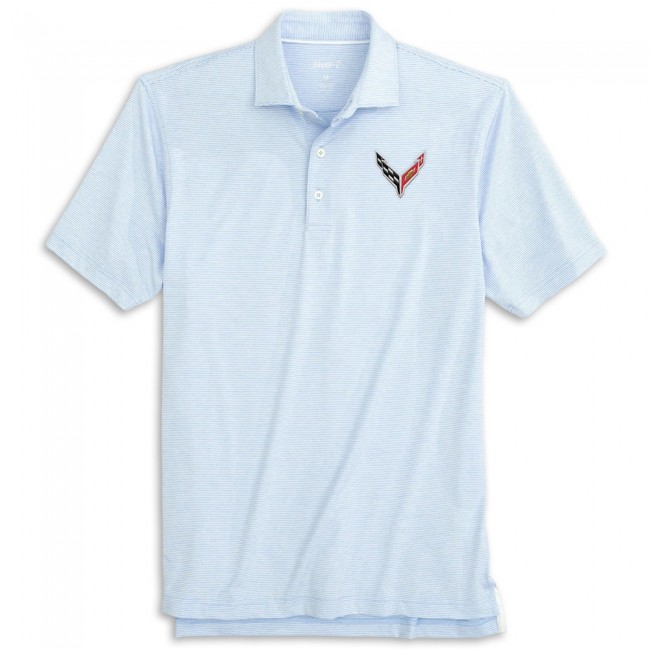 C8 Corvette Johnnie-O Performance Polo, Gulf Blue