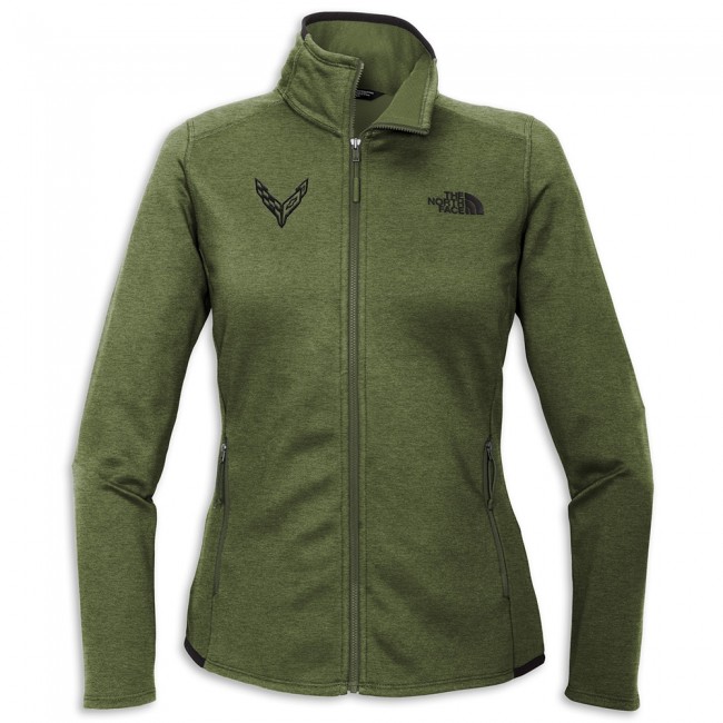 C8 Corvette  The North Face Skyline Fleece Jacket, Green Heather