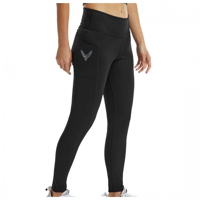 C8 Corvette, Ladies Next Generation C8 Corvette Adidas Pocket Leggings