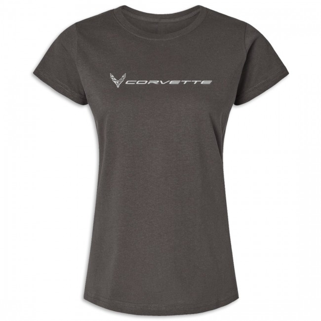 C8 Corvette Corvette Fine Jersey Tee Charcoal