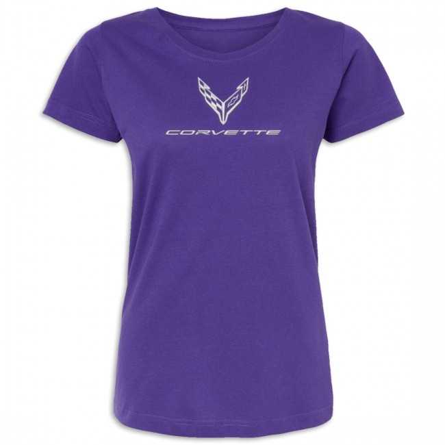 C8 Corvette Corvette Signature Style Tee Purple