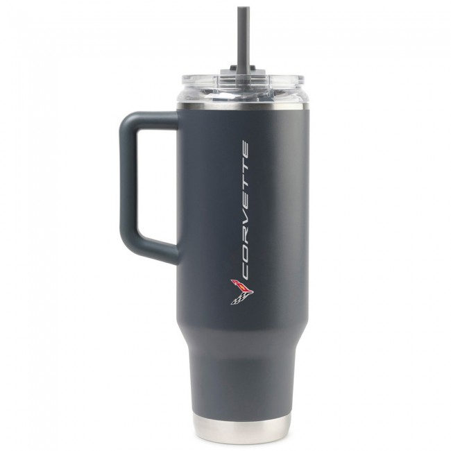 C8 Corvette Igloo 40oz Travel Tumbler Carbonite