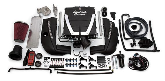 Edelbrock Supercharger, Universal, GM, Gen III block, LS1/LS2 Cathedral Port Heads, Truck (88mm Throttle Body) belt offset, With