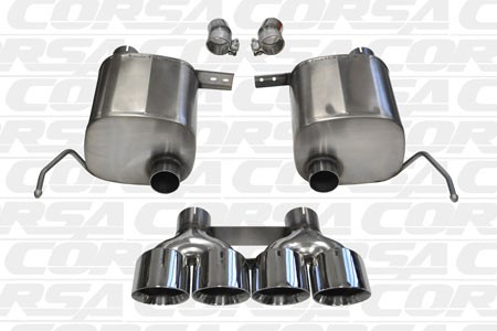 C7 Corvette Stingray CORSA Sport Valve Back Exhaust System w/Quad 4.5" Polished Tips