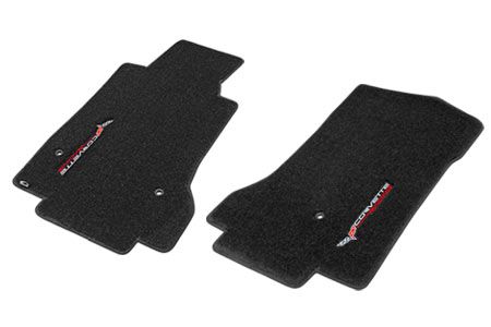 C6 Corvette 07L-13E Lloyd Velourtex Floor Mats w/Corvette Racing Side Emblem