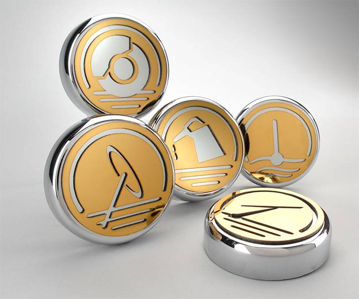 C5/C6 Corvette 5pc Gold Executive Series Factory Cap Cover Set