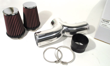 2001-2004 Corvette  Polished Aluminum Dual Air Intake with Filters, C5 Corvette