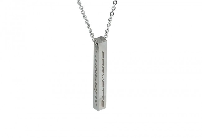 C8 Corvette  C8 Stingray Bar Necklace, Steel