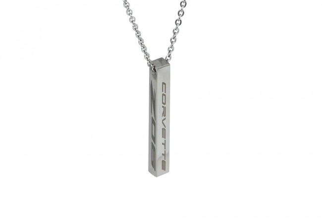 C8 Corvette  C8 Z06 Bar Necklace, Steel