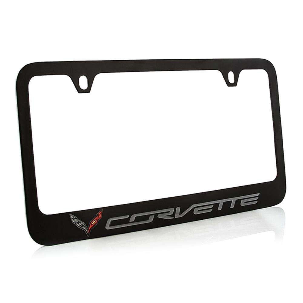 C7 Corvette Stingray License Plate Frame, Polished Black