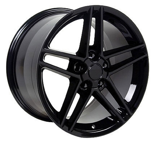 17" Fits Chevrolet,  Corvette C6 Z06 Wheel,  Black 17x9.5