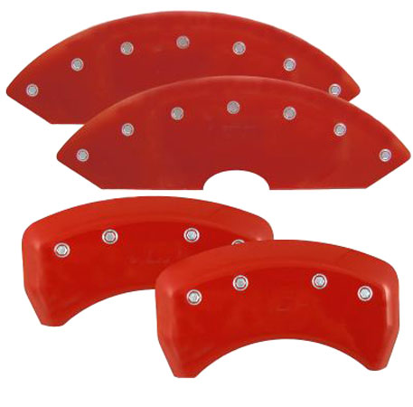 Brake Caliper Covers, Aluminum Red Powder Coated, Set Of 4 C6 or C5 Corvette Base Models