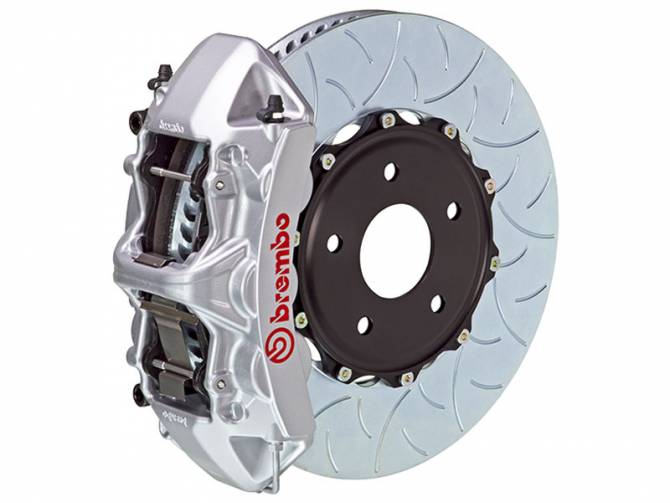 C7 Corvette Brembo GT 14+ Corvette C7 Z51 Front Slotted Type-3 SILVER 6 Piston Brake Kit