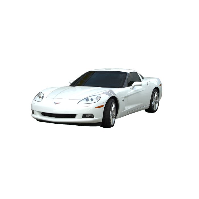 C6 Corvette, 05-13 Front Fender Hash Mark Stripes (1-Color Design)