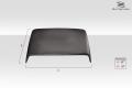 Universal Duraflex Ram Air Type 3 Hood Scoop - 1 Piece