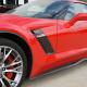 C7 Corvette Z06 WCC Front Carbon Fiber Fender Vents, with Z06 Emblems, Pair