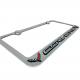 C7 Corvette License Plate Frame,  Chrome with Corvette Script & Crossed Flags Lo