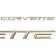 Corvette Domed Bumper Insert/Decals Letter Set 2005-2013 C6, Z06, ZR1, Grand Sport