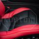 C8 Corvette Premium Custom Leather Seat Covers,  Black with  RED Accent