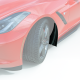 C7 Corvette ACS XL Front & Rear Wheel Rock / Splash Guards Set, Painted in Carbon Flash Metallic