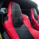 C8 Corvette Premium Custom Leather Seat Covers,  Black with  RED Accent