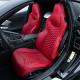 C8 Corvette Premium Custom Leather Seat Covers, All RED with Double HEX Stiching Accent Insert