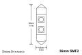 36mm SMF2 LED Bulb Amber Single Diode Dynamics