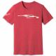 C8 Corvette Car Gesture Tee Heather Red