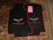 C6 Corvette RED Jake Skull Design Cargo Floor Mat Coupe